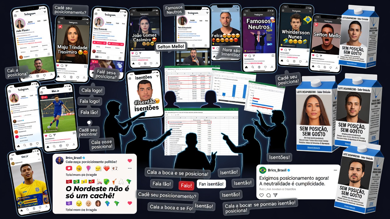 Cobrança por posicionamento político atinge famosos nas redes